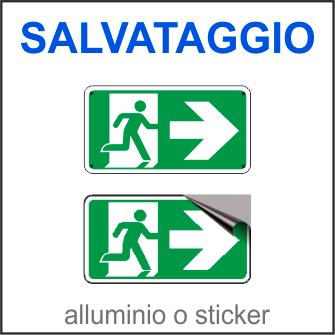 cartelli emergenza e salvataggio